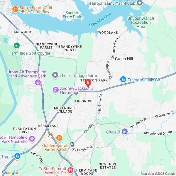 Welcome to Wonderful Websites location map: 4636 Lebanon Pike, Hermitage, TN